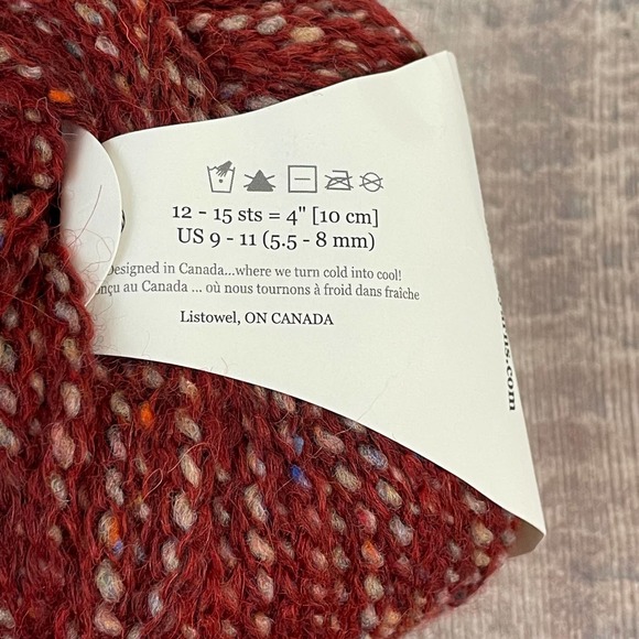 Sugar Bush Canoe Yarn Wool & Alpaca Blend Thick Bulky 50g 95 yds Red Maple Italy - Picture 7 of 8